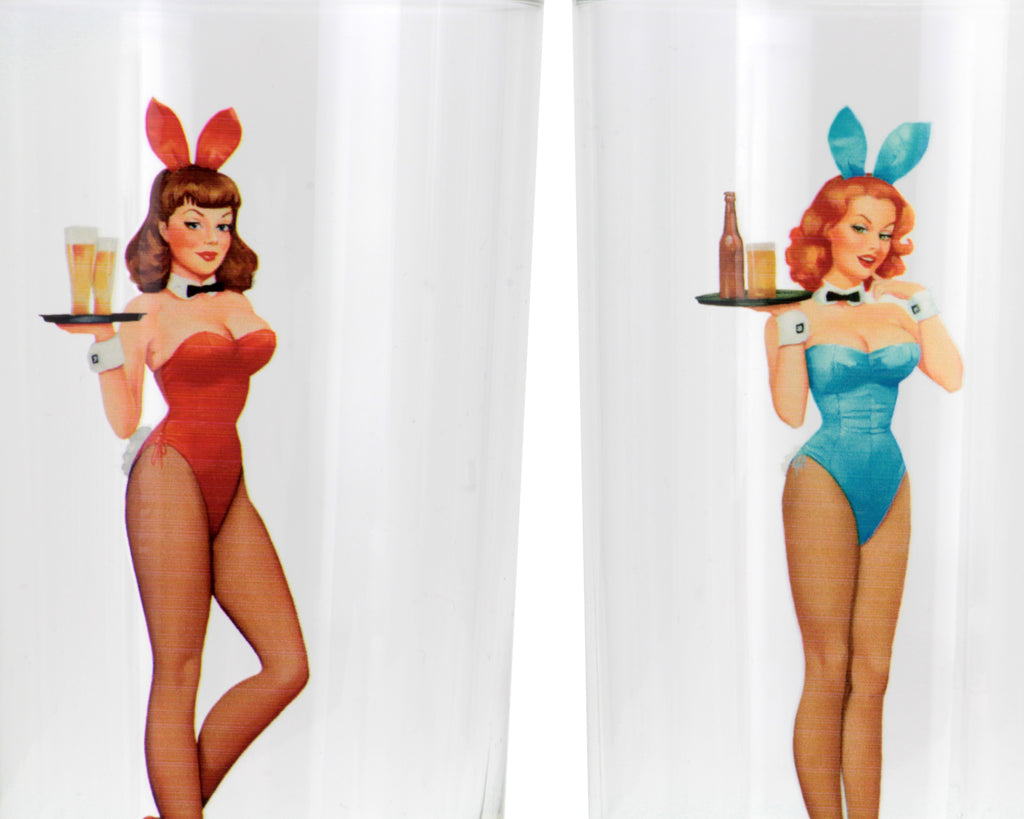 Playboy Pinup Tom Collins Glasses in Box (Set of 4)
