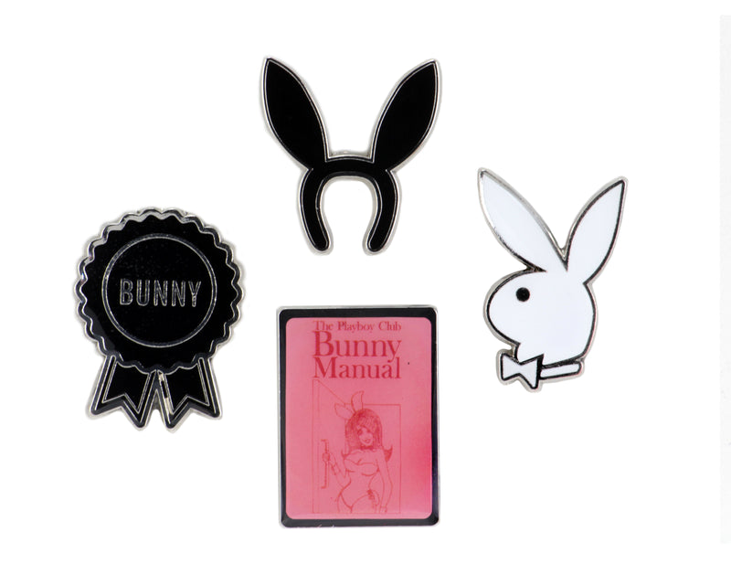 Playboy “Bunny Manual” Enamel Pin Set (4)