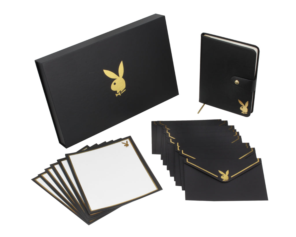 Playboy Gold Foil Boxed Stationery Set